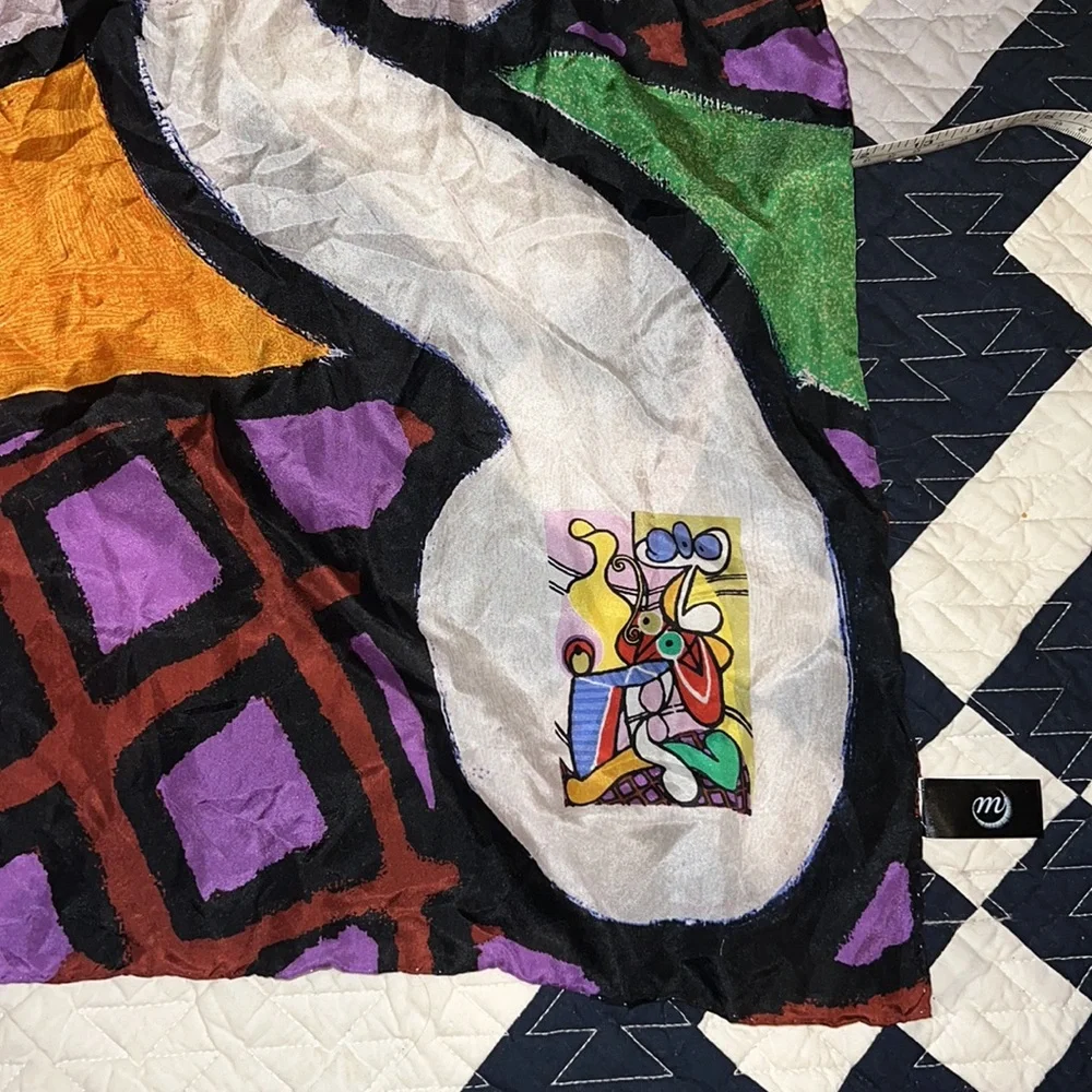 Pablo Picasso oblong silk scarf 2015 hand rolled edges